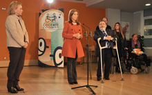 /fotos/De izq a Dcha. Mercedes Fernández , Ana Mato y Mario García, en la rueda de prensa